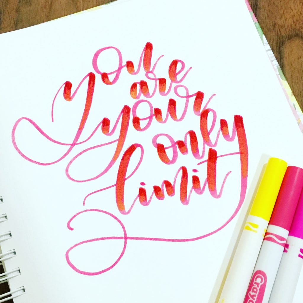 hand lettering quote