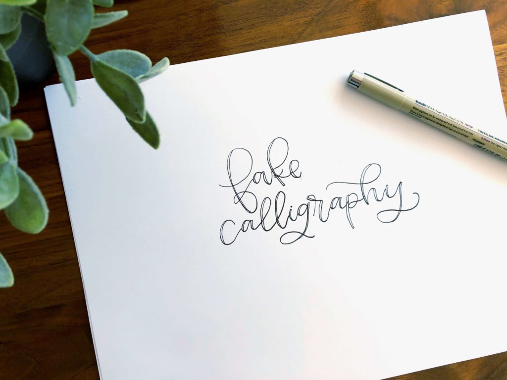 fake calligraphy tutorial