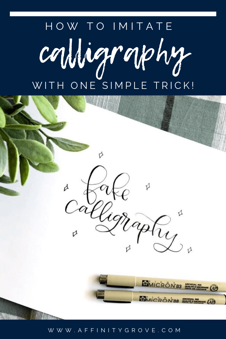 Faux Calligraphy - A turorial with interesting words with The Painted Pen