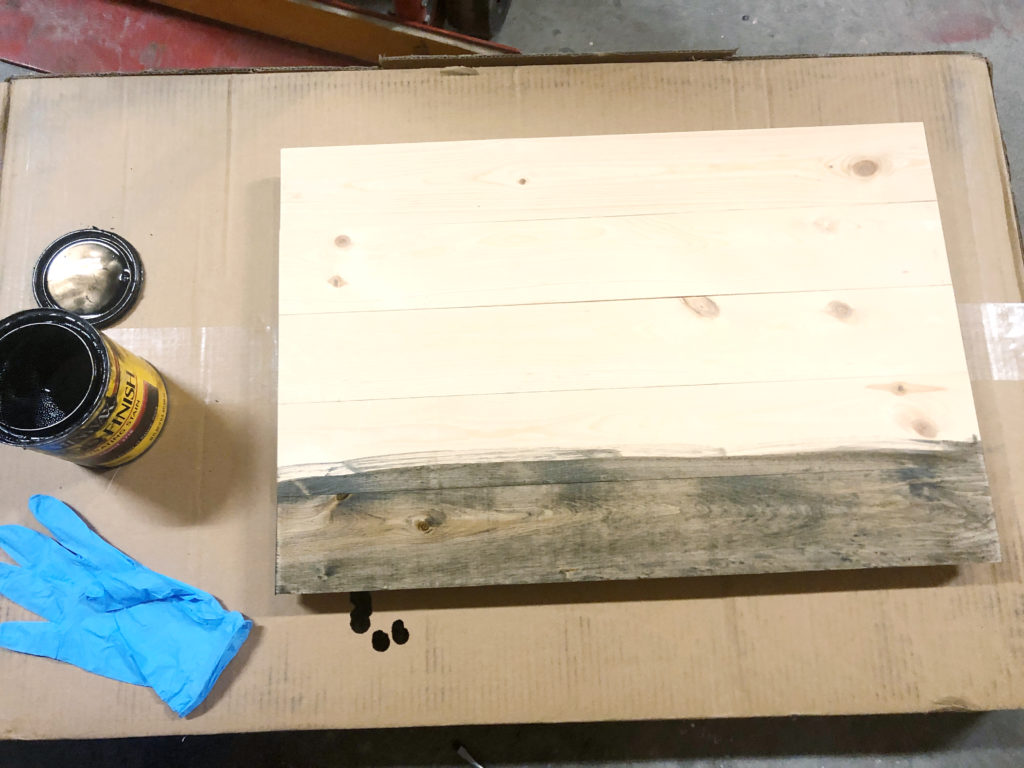 Applying Stain to Wood