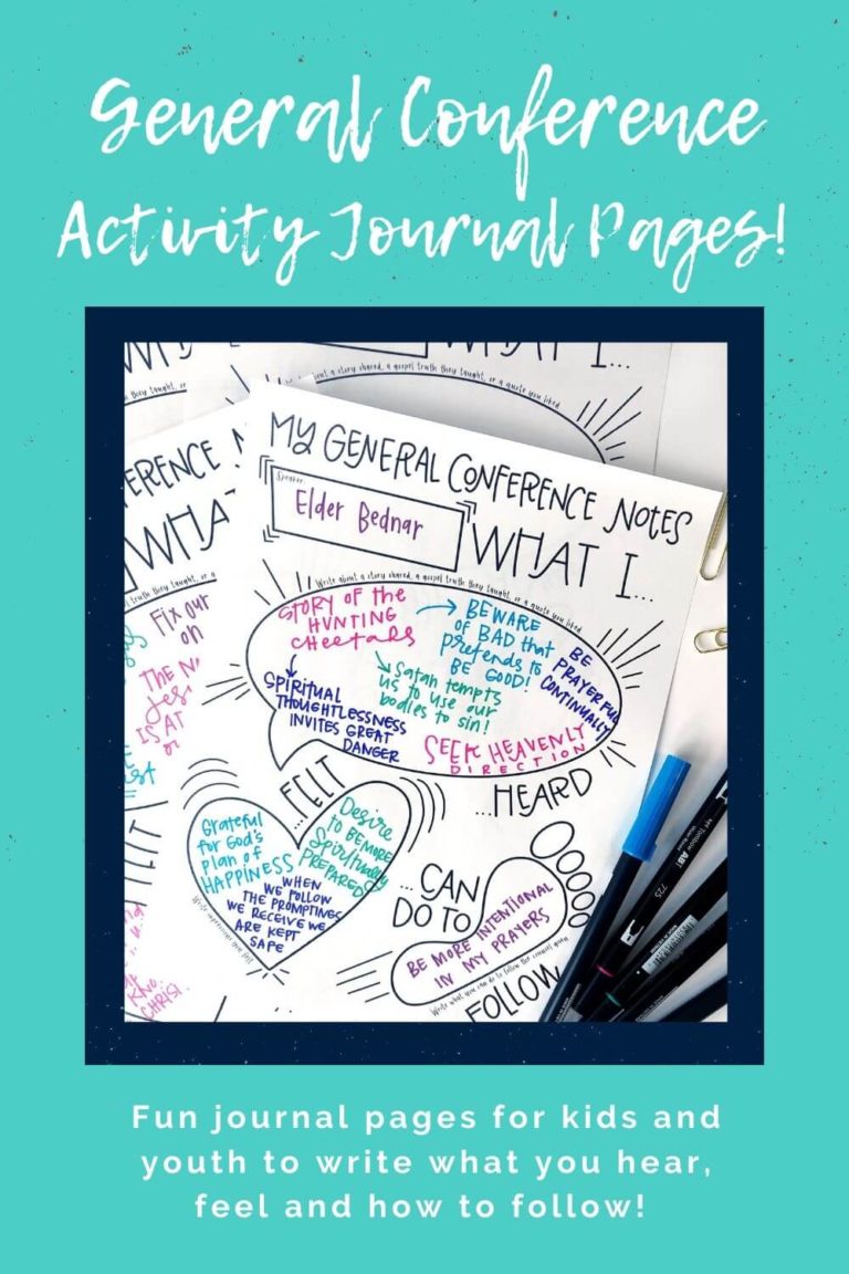 Fun General Conference Activity Journal Pages!