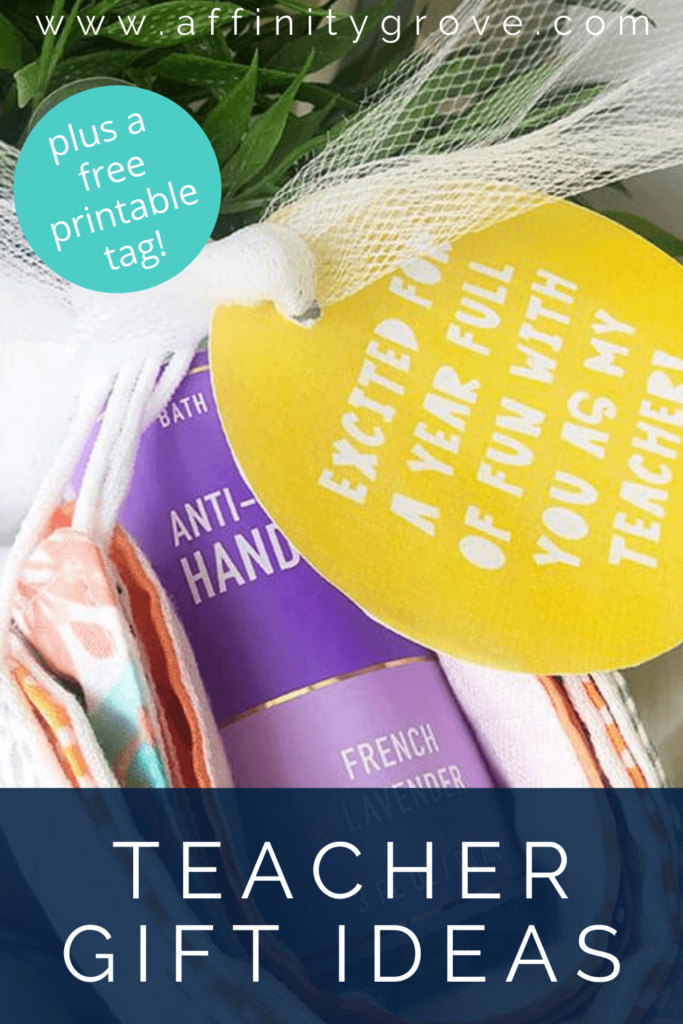 Teacher gift ideas with printable tag