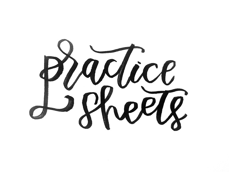 hand lettering practice sheets for beginners