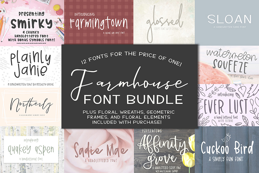 Farmhouse Font Bundle Preview