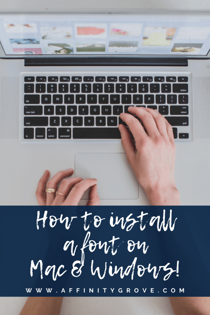 how to install a font