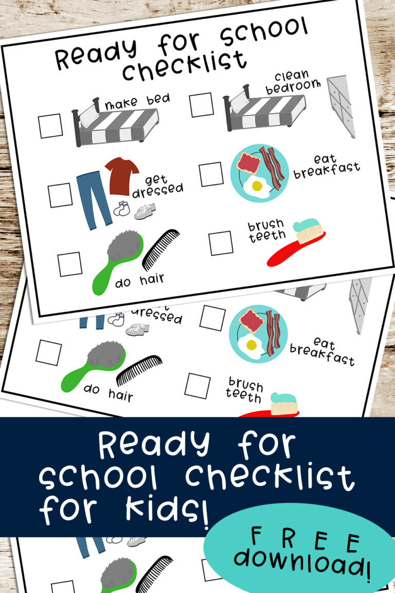 Ready for School Checklist