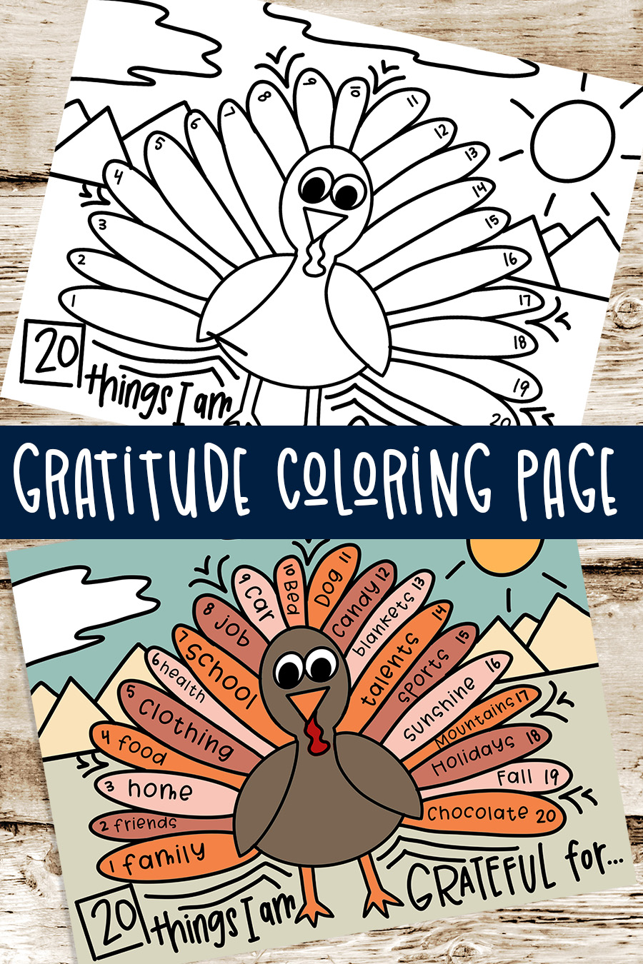 Gratitude Coloring Page